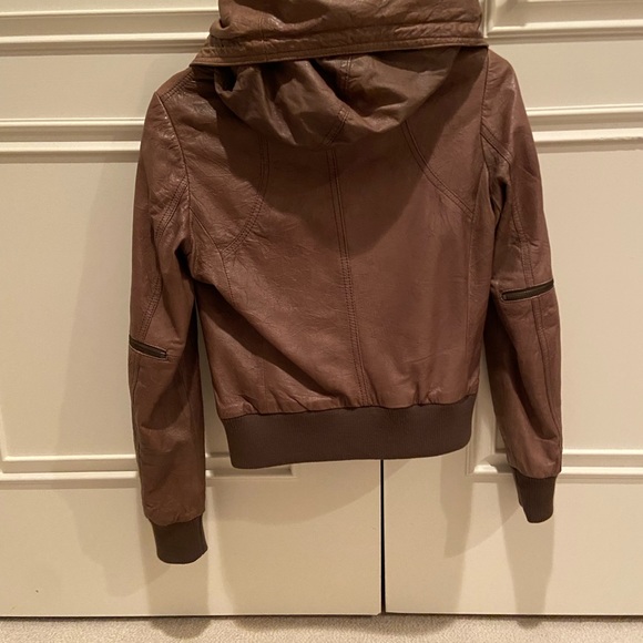 Danier Brown Leather Jacket - Picture 2 of 5